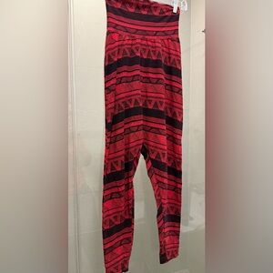 American Apparel Red and Black Pattern Harem Pants